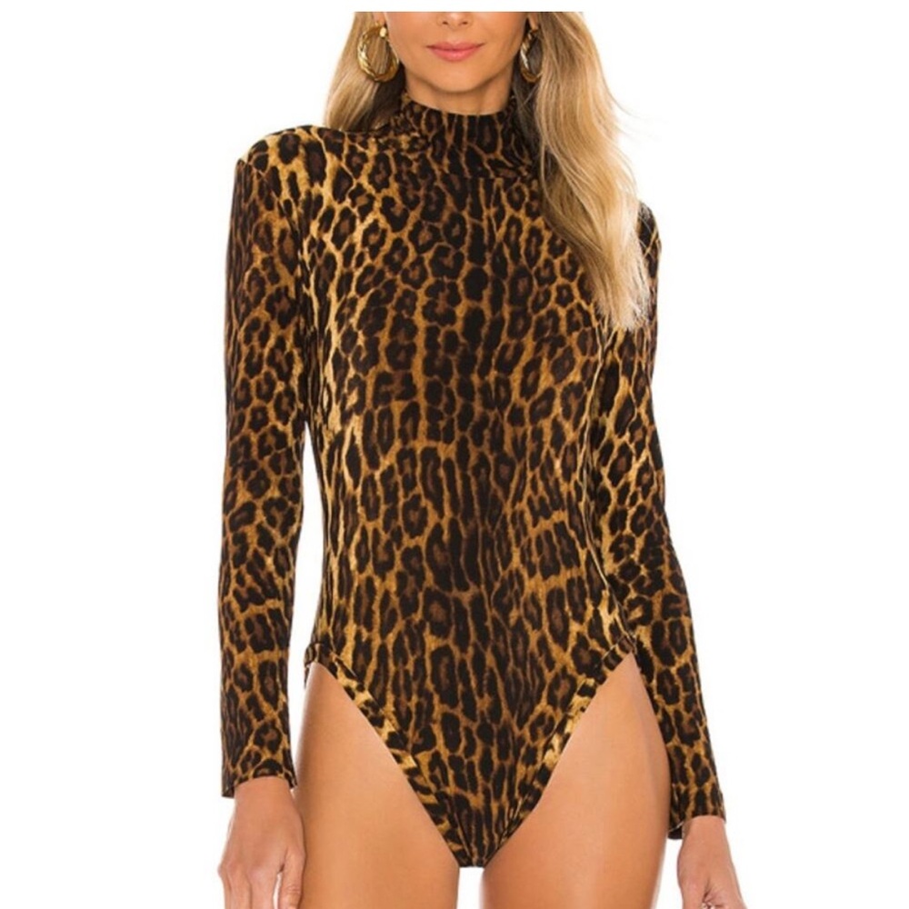 Norma Kamala Turtle Bodysuit in Pantera Leopard Sz S/36